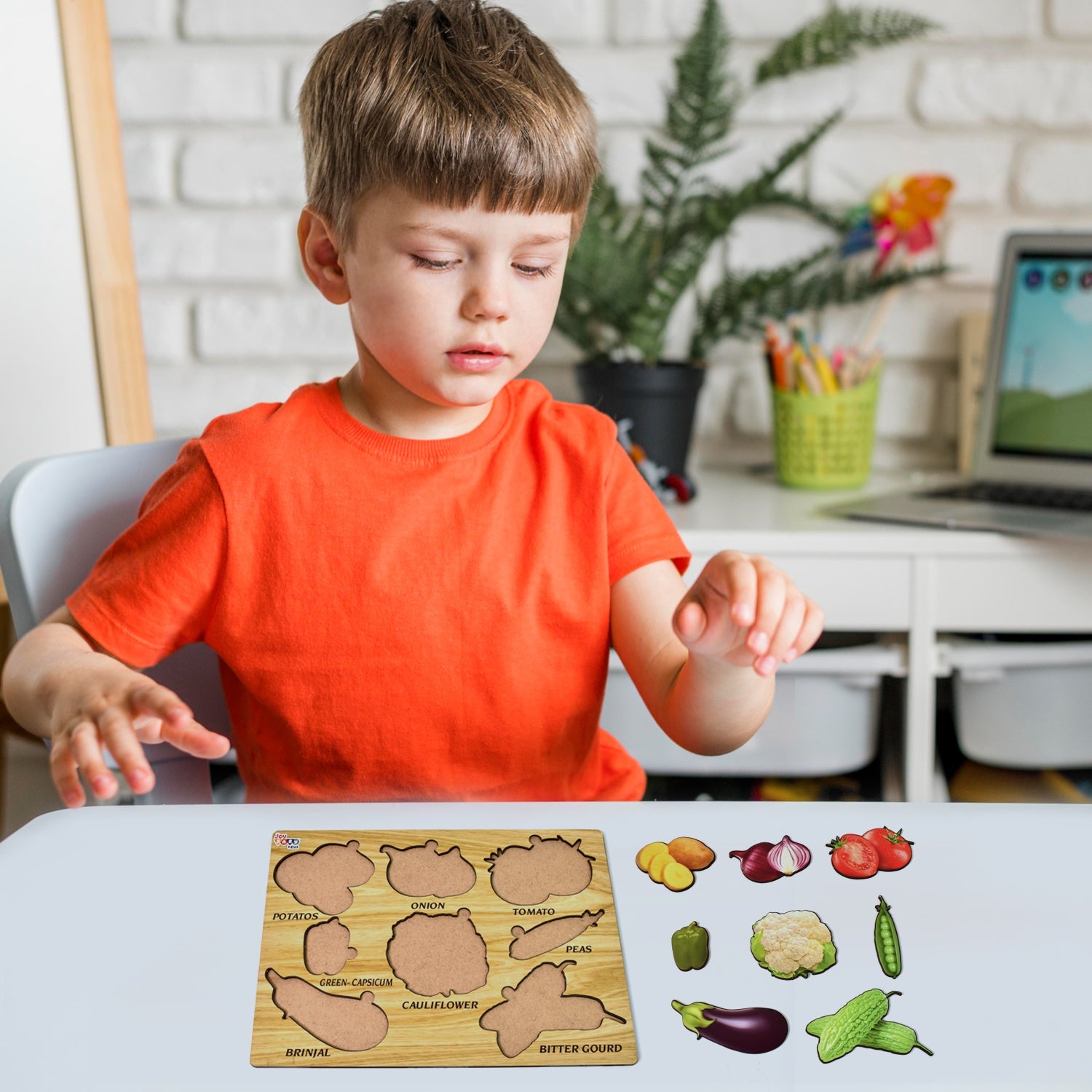 Lewo Wooden Vegetable Puzzle Learning Board Lewo Wooden Vegetable Puzzle Learning Board